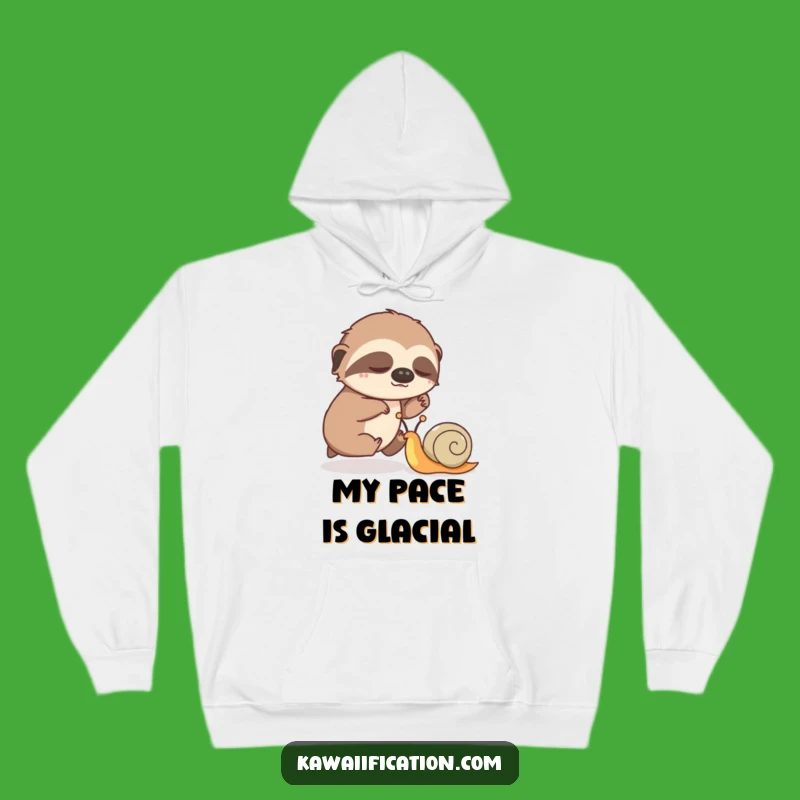 Funny Sloth vs. Snail Race Hoodie: Cozy, Comical Warmth for a Hilarious Everyday Look