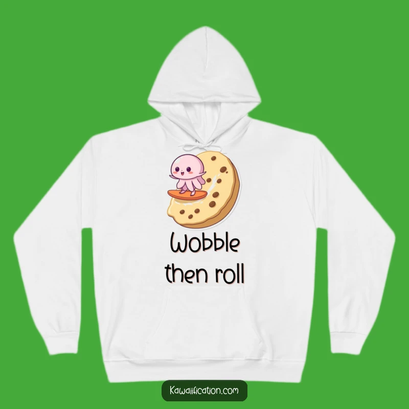 Funny Wobbly Jelly Cookie Surf Hoodie - Cozy Comical Dessert Sweet Treat Gift