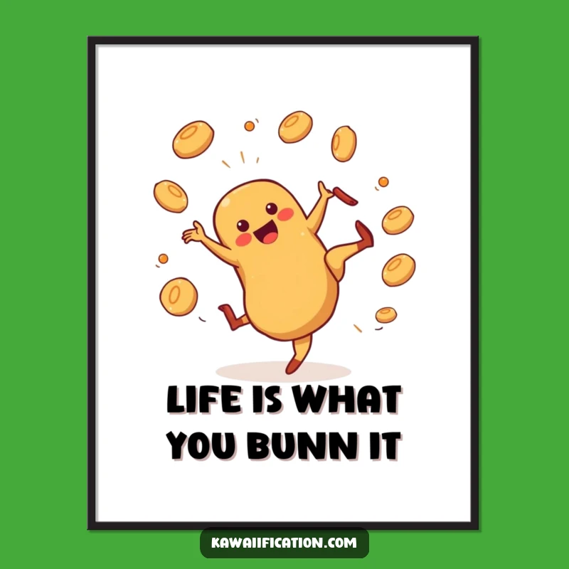 Funny Free Printable Wall Art: Hot Dog Cartwheel, Humorous Downloadable Decor Gift