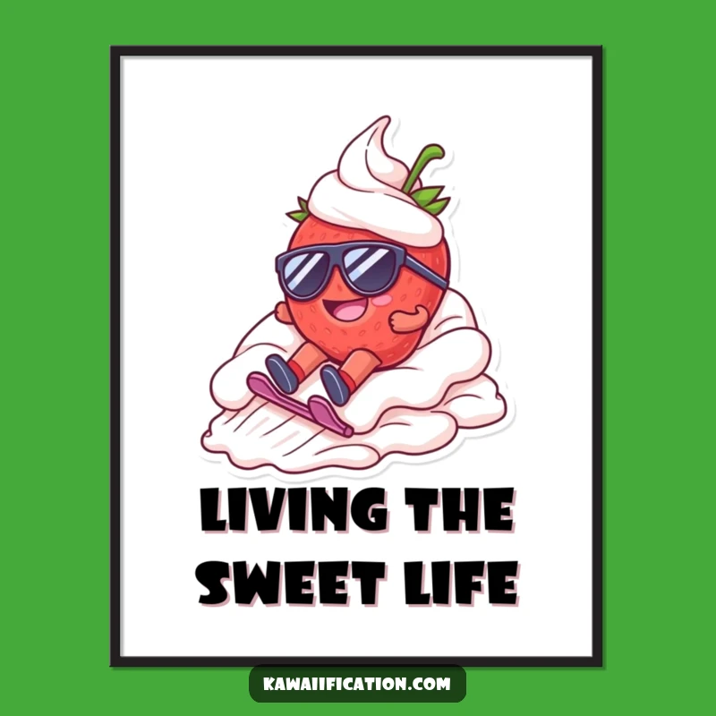 Free Printable Strawberry Sliding Wall Art Downloadable Decor