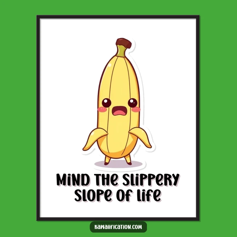 Free Printable Wall Art: Slipping Banana for a Comical Downloadable Decor