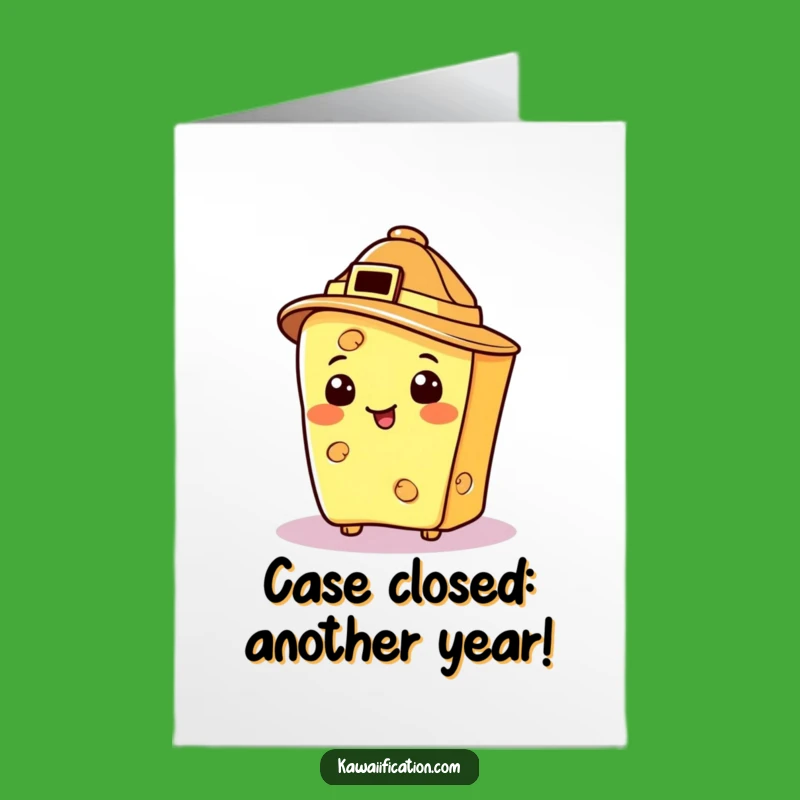 Free Printable Birthday Card: Funny Cheese Detective - Downloadable Gift for Laughs!