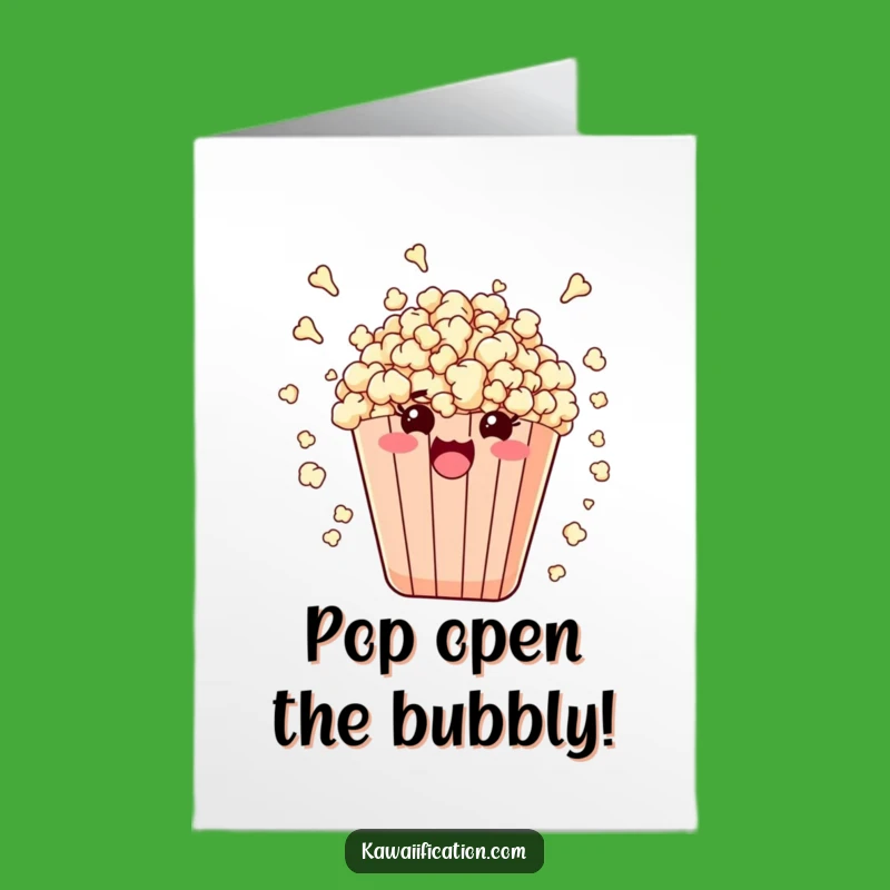 Free Printable Funny Birthday Card: Popcorn Burst Excitement Downloadable Party Gift