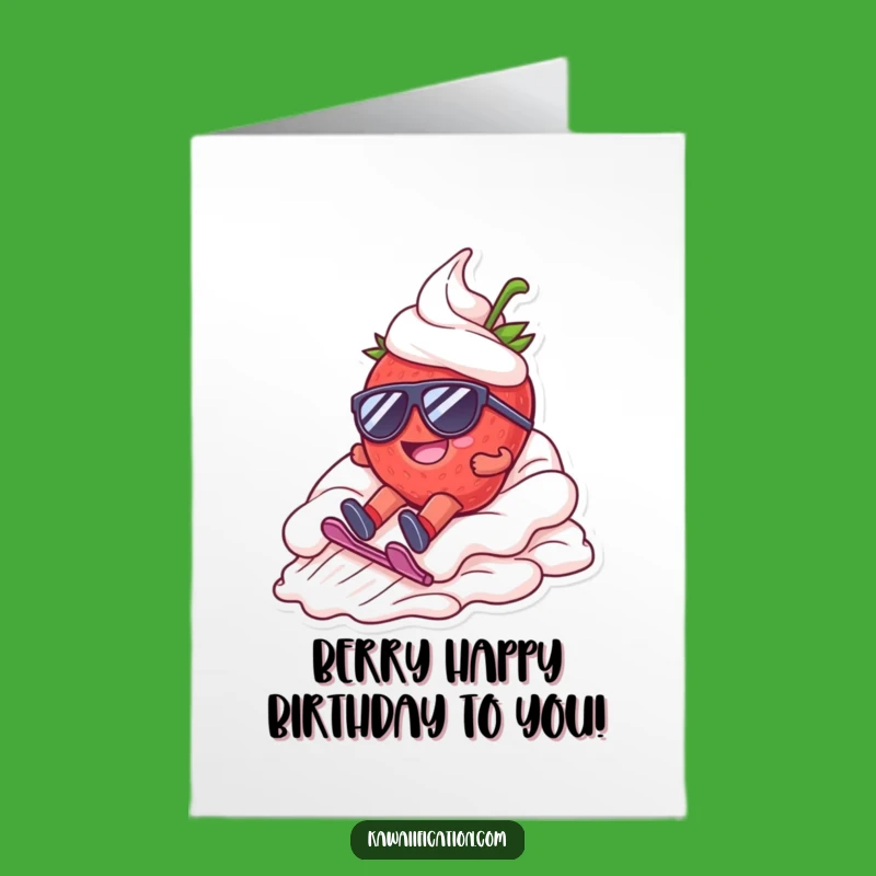 Free Printable Strawberry Sliding Birthday Card Humorous Gift Download