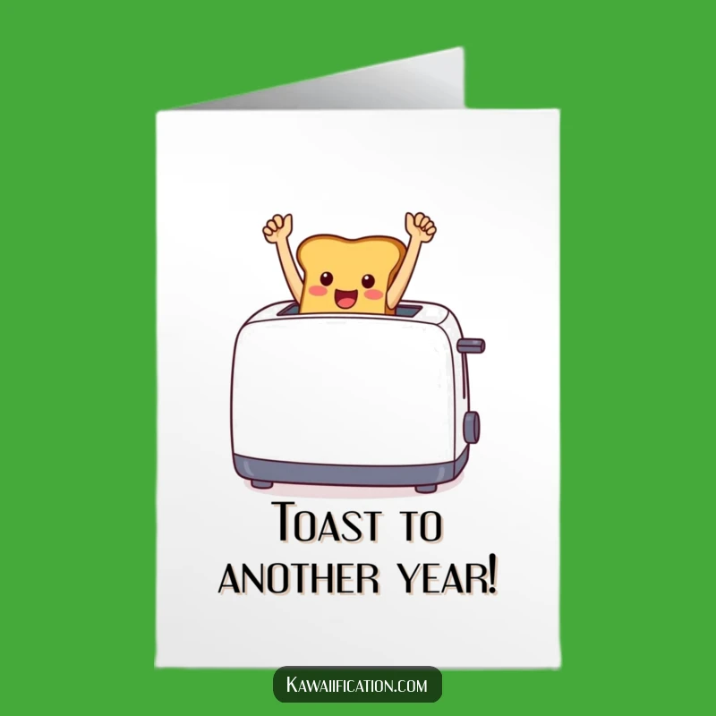 Free Printable Birthday Card: Cheerful Toast Triumph Funny Downloadable Gift!