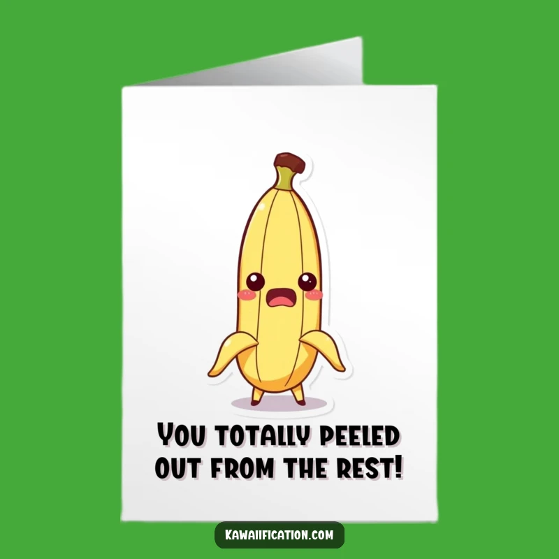 Free Printable Congrats Card: Slipping Banana for a Comical Downloadable Celebration