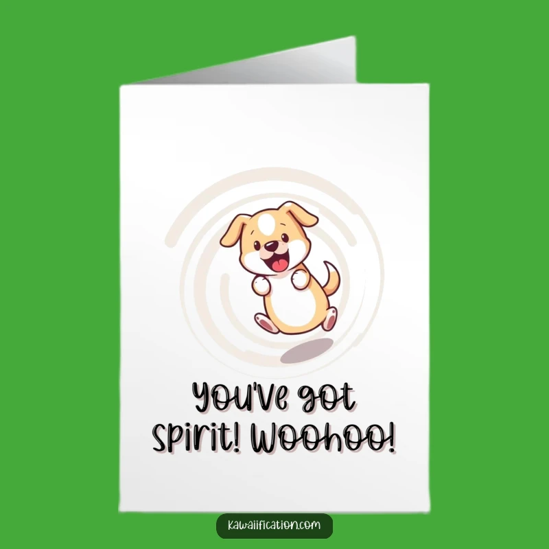 Free Printable Dog Card: Dizzy Success Downloadable Gift for Fun Achievements