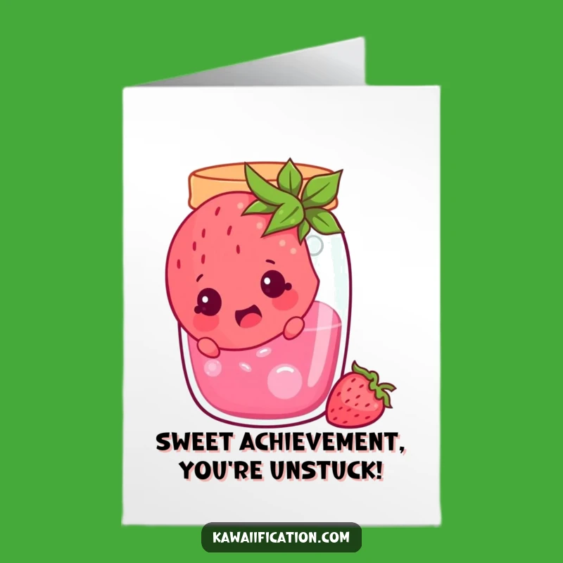 Free Printable Funny Congrats Card: Strawberry Jam Surprise - Hilarious Downloadable Gift