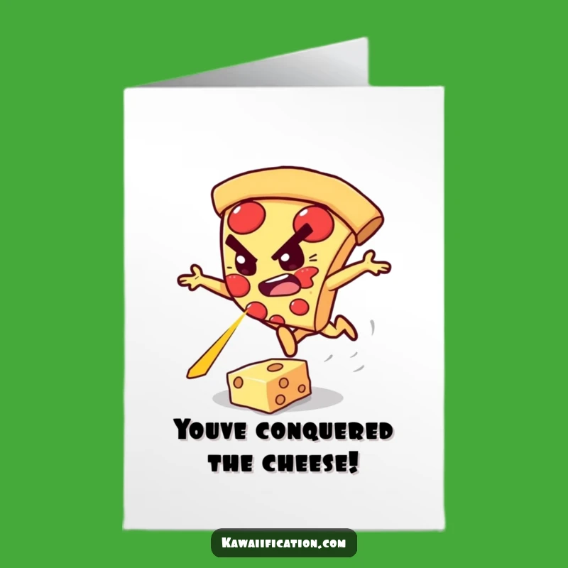 Free Printable Pizza Congrats Card Bold & Funny Downloadable Gift