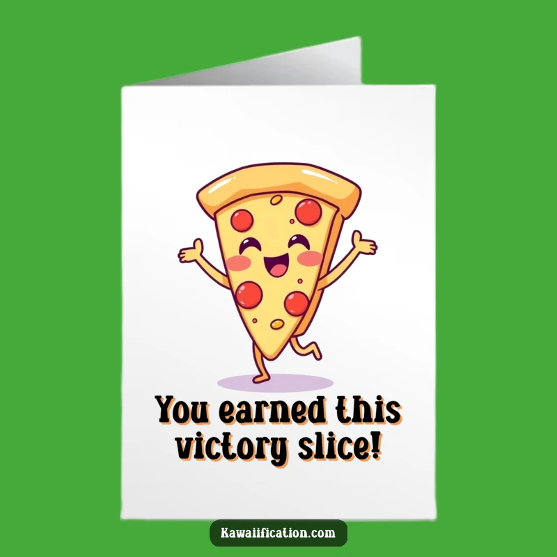 Free Printable Congrats Card: Dancing Pizza Slice for a Hilarious Downloadable Celebration