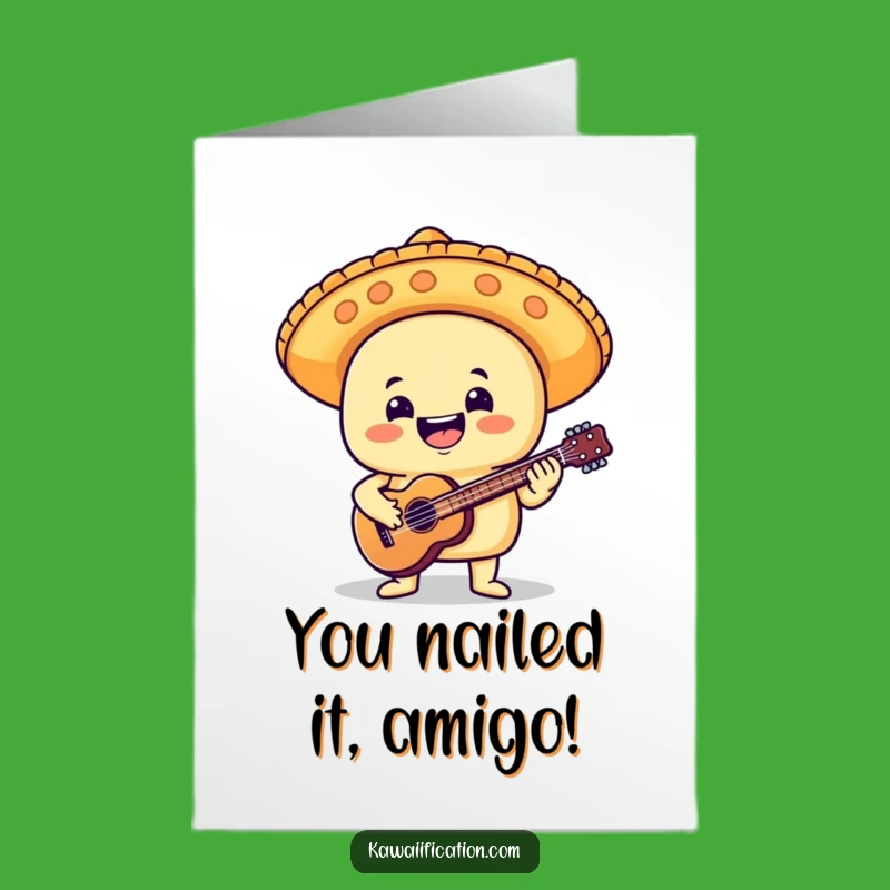 Free Printable Taco Mariachi Guitar Congrats Card Humorous Gift Download