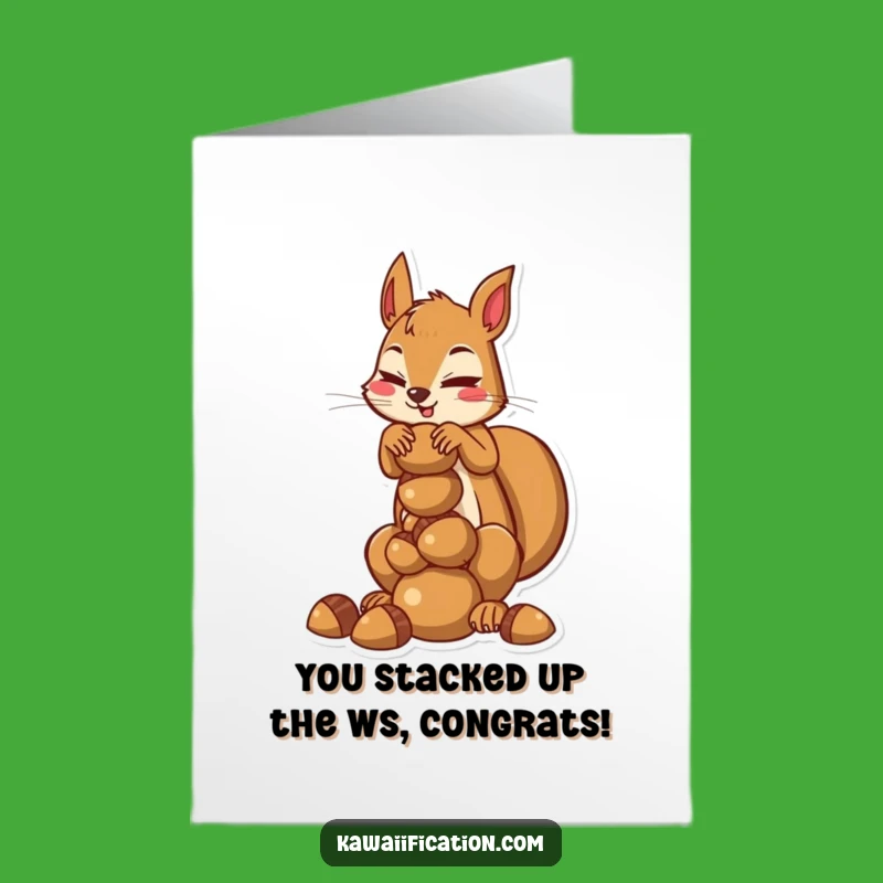 Free Printable Squirrel Congrats Card: Funny Downloadable Greeting