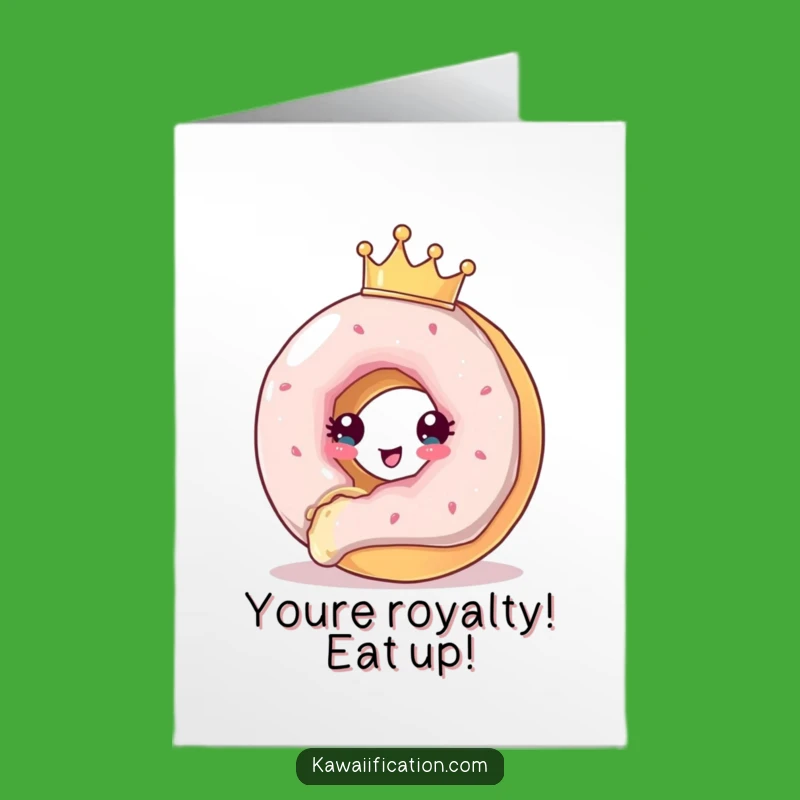 Free Printable Congrats Card: Royal Donut Victory Funny Downloadable Gift