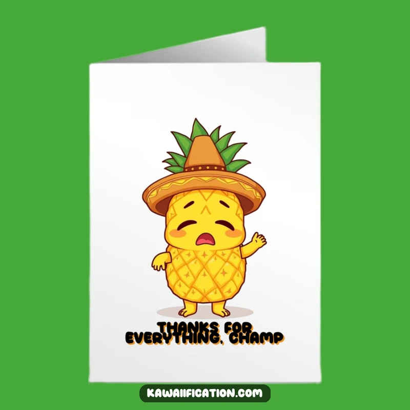 Free Printable Pineapple Limbo Thank You Card Humorous Download