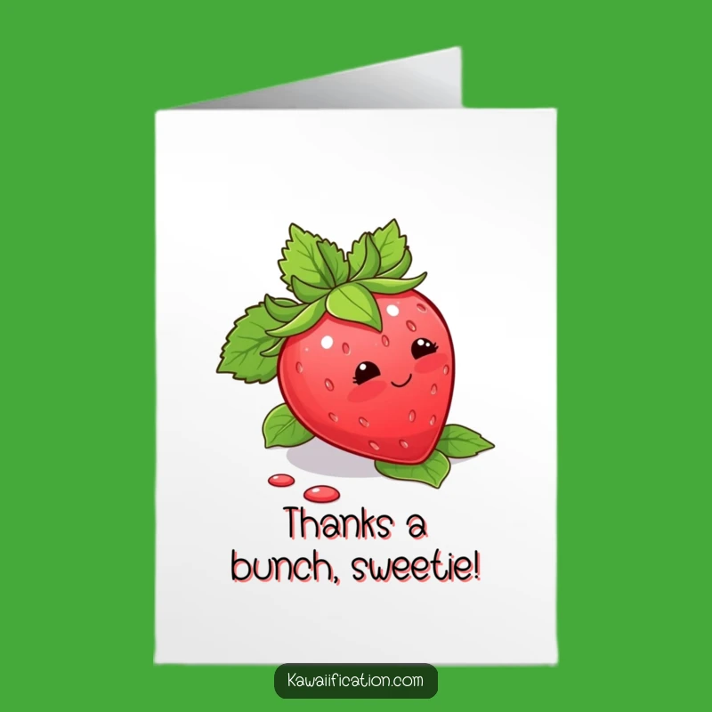 Free Printable Thank You Card: Strawberry Oops - Adorable & Funny Downloadable