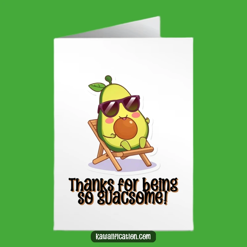 Free Printable Avocado Thank You Card - Funny Downloadable Gift
