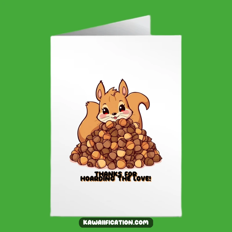 Free Printable Squirrel Thank You Card: Acorn Hoard Appreciation