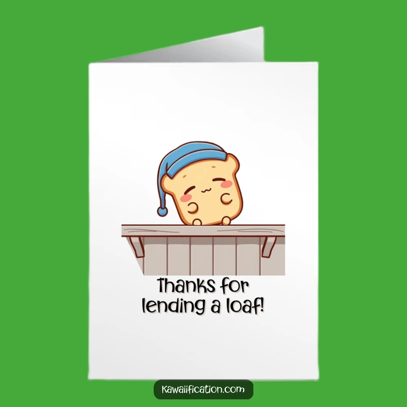 Free Printable Funny Thank You Card: Sleepy Bread Falling - Hilarious Downloadable Gift