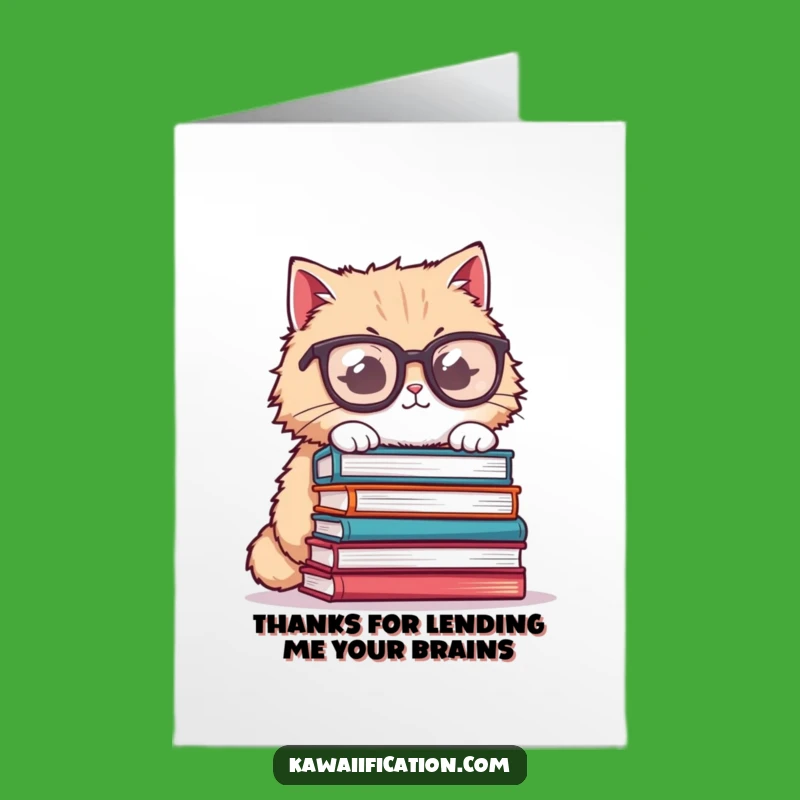Free Printable Cat Thank You Card: Wise Words Downloadable Gift for Bookish Gratitude