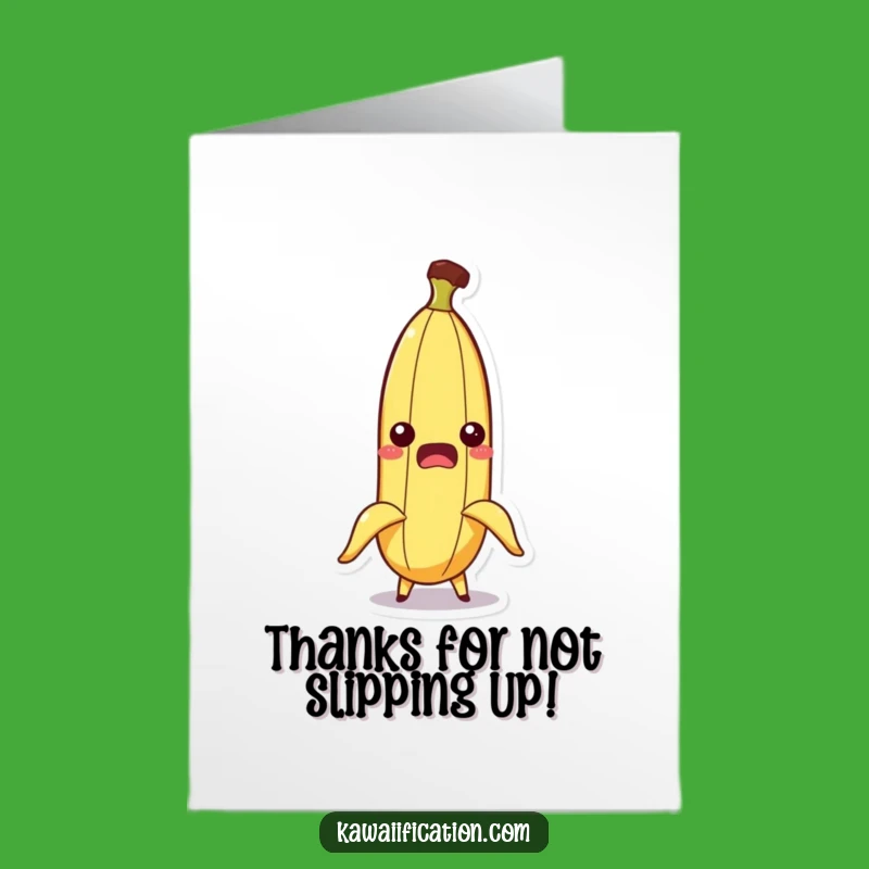 Free Printable Thank You Card: Slipping Banana for a Funny Downloadable Gift