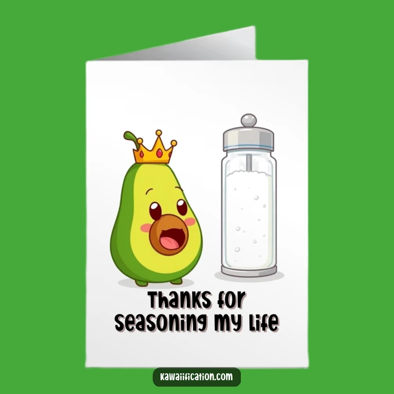 Free Printable Thank You Card: Salty Avocado Thanks - Funny Downloadable Gift