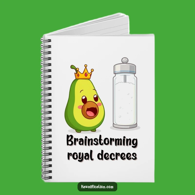 Funny Avocado Crown Salt Surprise Notebook A Hilarious Place For Recipe Ideas