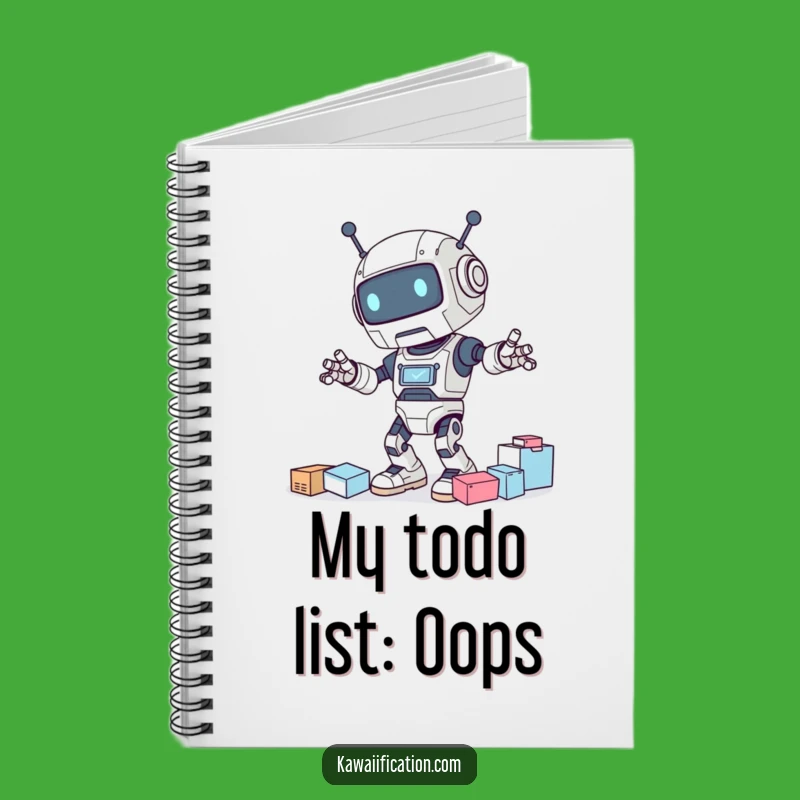Funny Clumsy Robot Notebook: Jot down your thoughts (and maybe some spills) with this funny design!