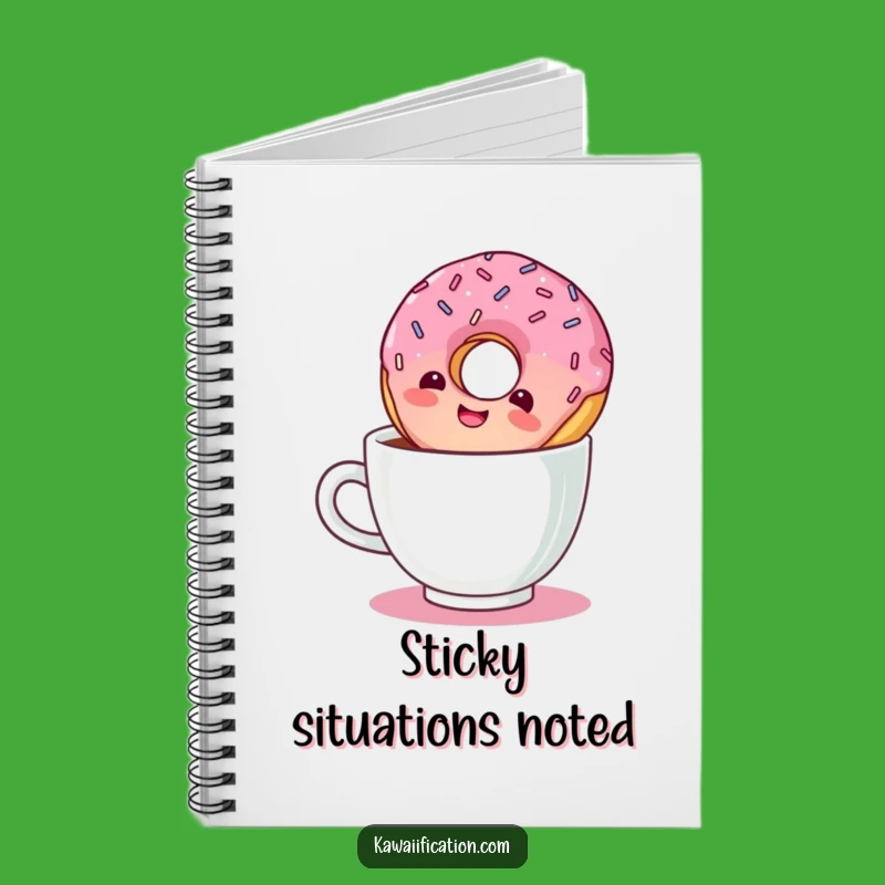 Funny Giggling Donut Notebook: Jot Down Your Thoughts with Coffee-Fueled Giggles