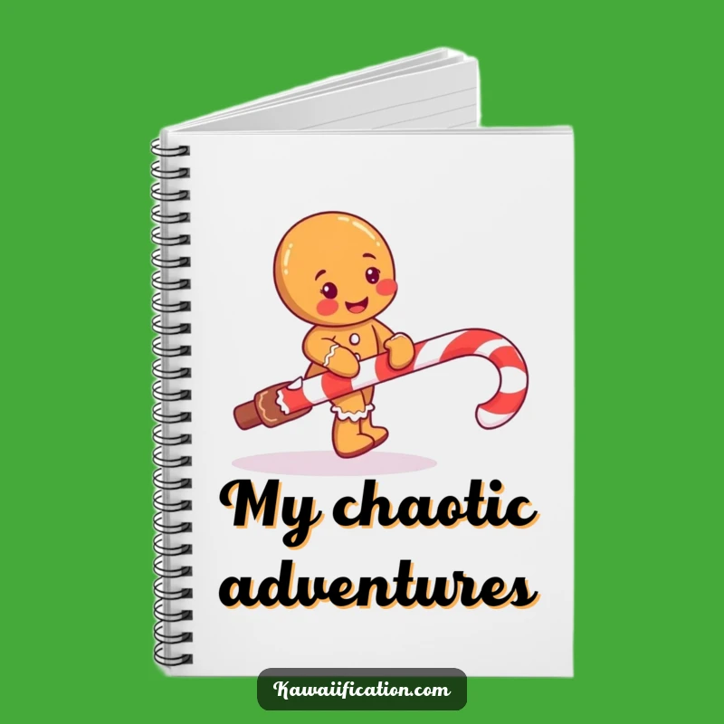 Funny Gingerbread Man Notebook: Jot Down Holiday Ideas with a Mischievous Character