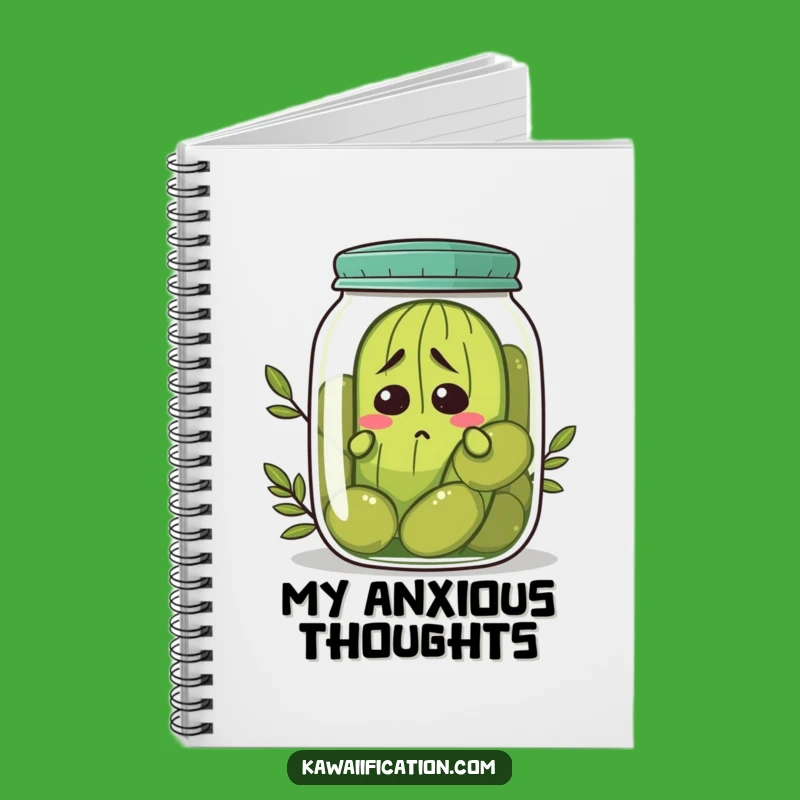 Funny Nervous Pickle Notebook - Jot Down Relatable Thoughts