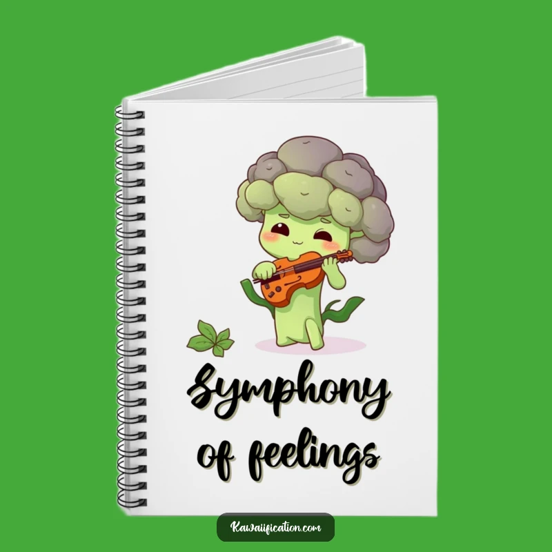 Funny Shy Broccoli Notebook: Hilarious Veggie Music Journal Gift