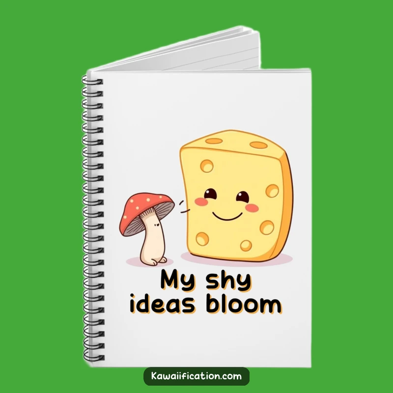 Funny Shy Mushroom Notebook: Jot Down Thoughts with a Wink