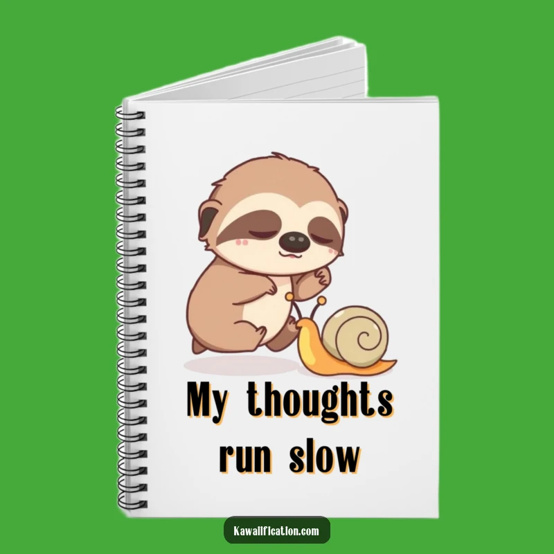 Funny Sloth vs. Snail Race Notebook: Hilarious Journal for Jotting Down Slow Thoughts