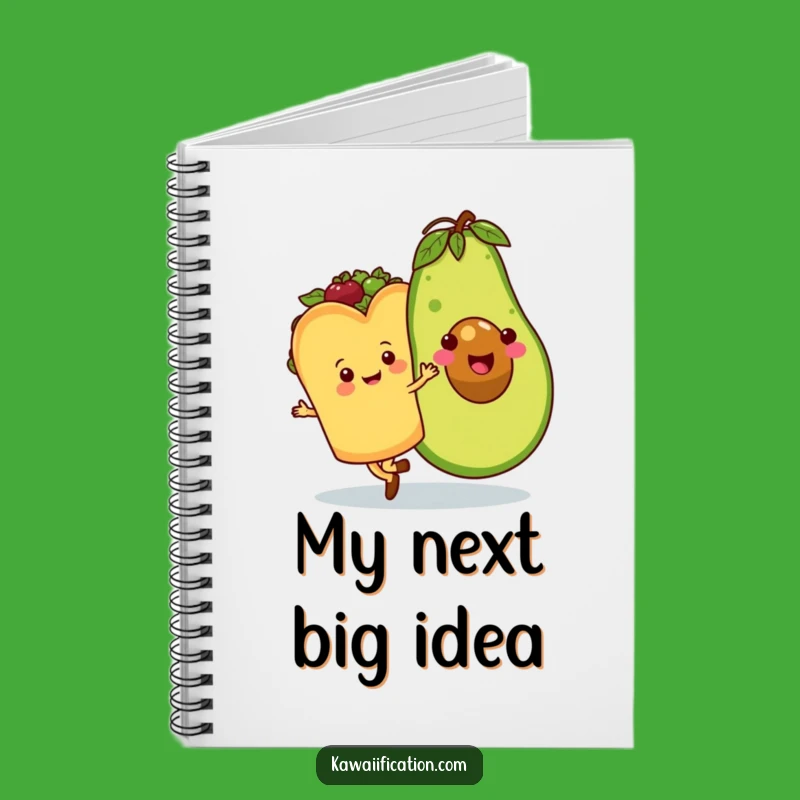 Funny Taco Avocado Journal: Hilarious Foodie Notebook for Notes and Doodles