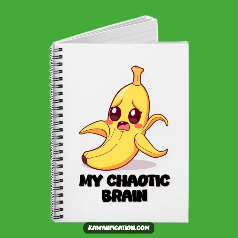 Funny Startled Banana Peel Slipping Notebook - Jot Down Laughs Gift!