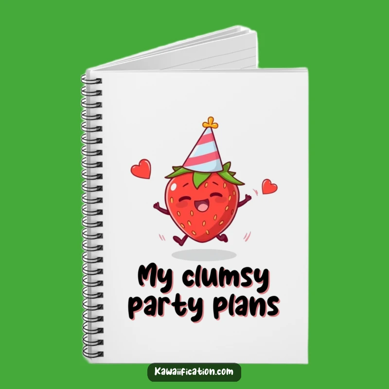 Funny Tripping Strawberry Notebook: Hilarious Party Fruit Journal Gift