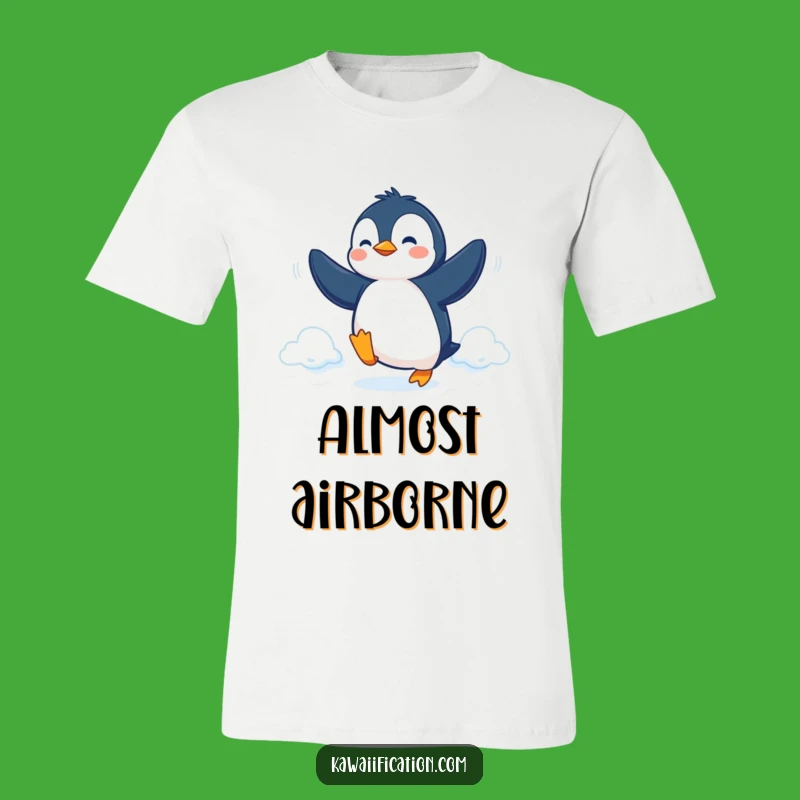 Funny Penguin Fly T-Shirt: Determined Bird's Ambition for a Perfect Quirky Gift