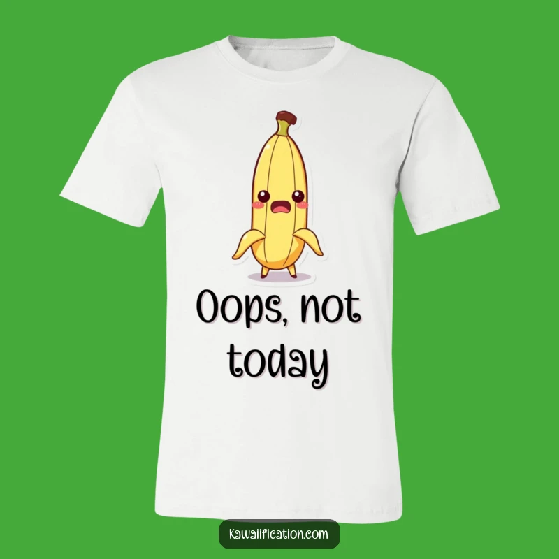 Funny Banana Peel Slip T-Shirt: Comical Fruit Fright