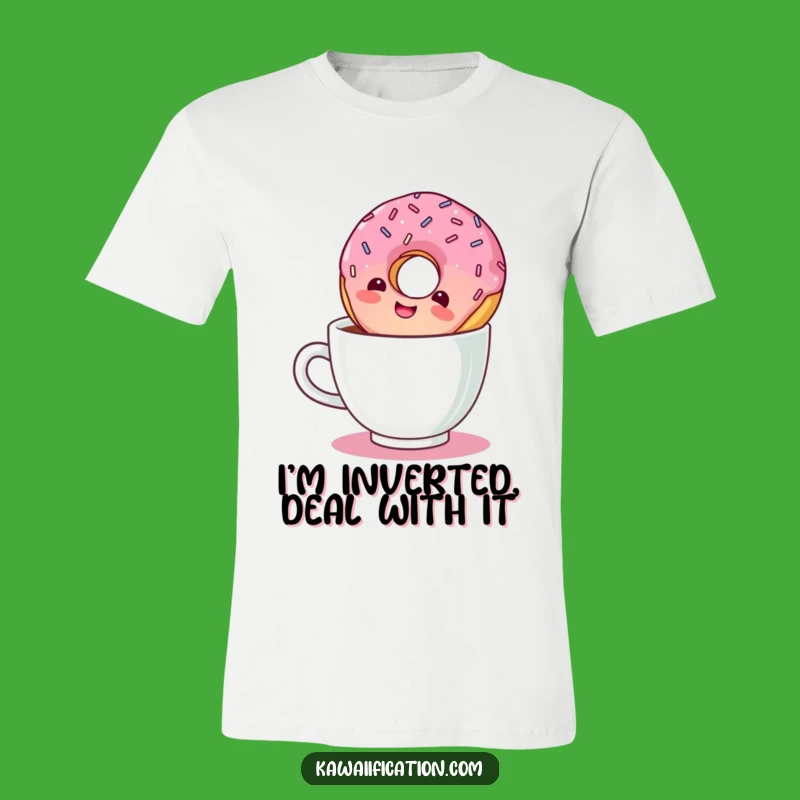 Funny Giggling Donut T-Shirt: Wear Your Morning Coffee Chaos with Joy