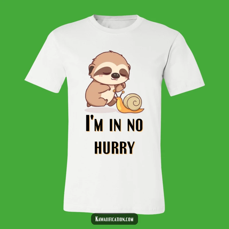 Funny Sloth vs. Snail Race T-Shirt: Hilarious Animal Contest Tee for Laughter Lovers
