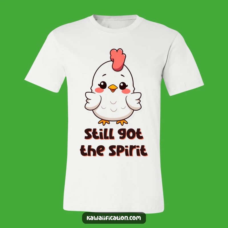 Funny Squashed Chicken T-Shirt - Smiling Rubber Character, Perfect Gag Gift!