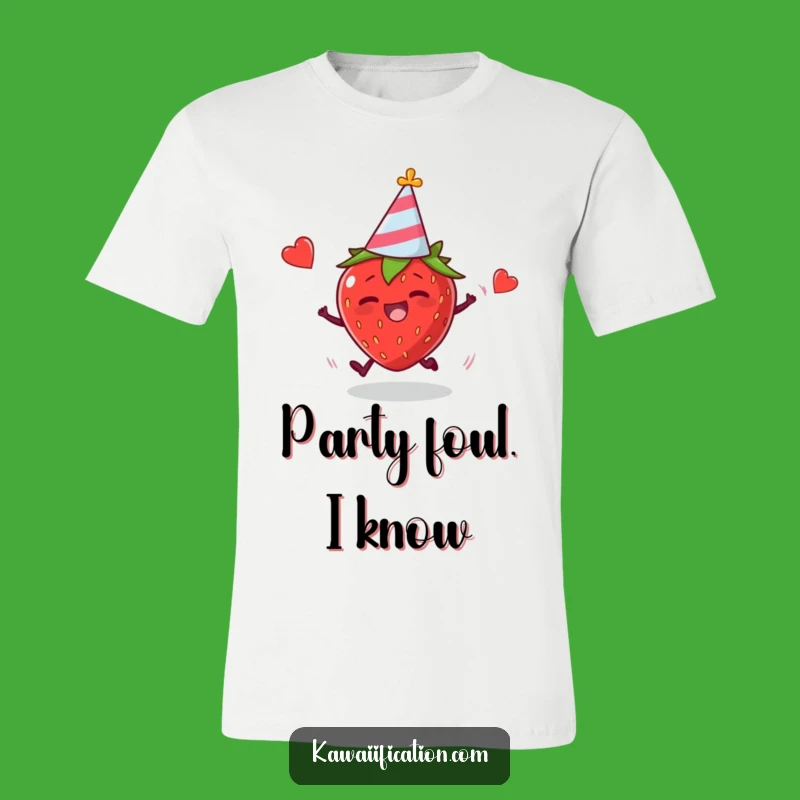 Funny Tripping Strawberry T-Shirt: Hilarious Party Fruit Apparel Gift