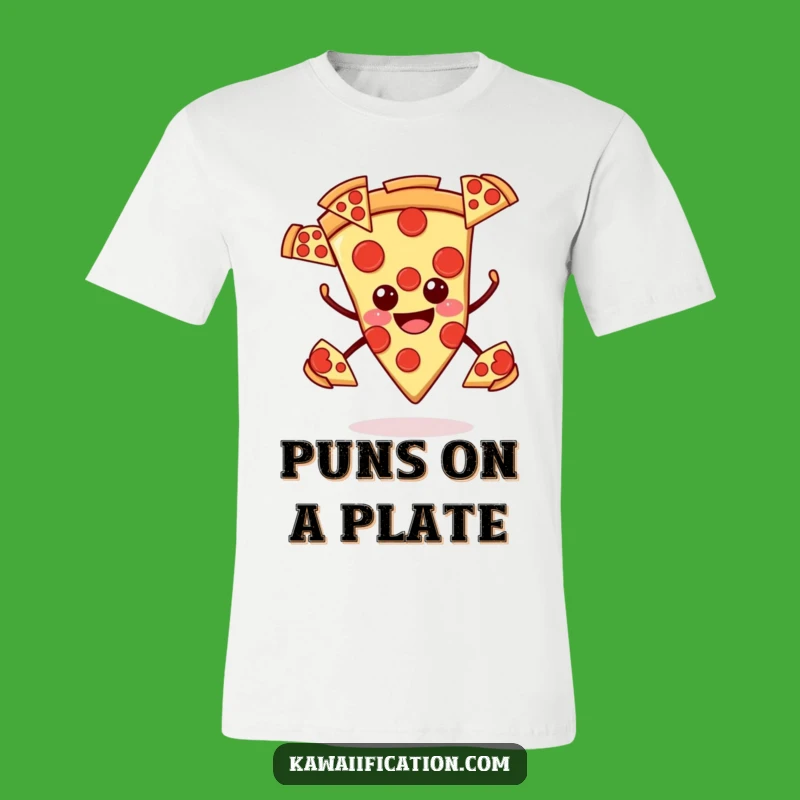 Funny Smiling Pizza T-Shirt - Pepperoni Juggling Act, Great Humorous Gift
