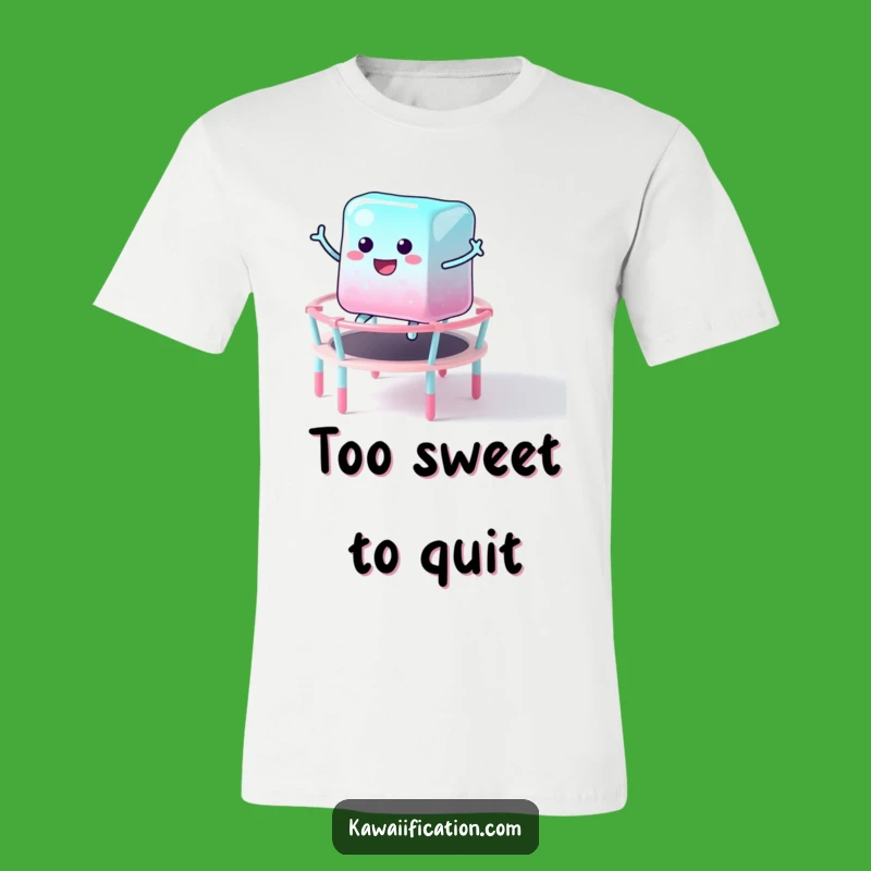 Funny Jelly Cube Candy Trampoline T-Shirt A Hilarious Blast Of Sweet Fun