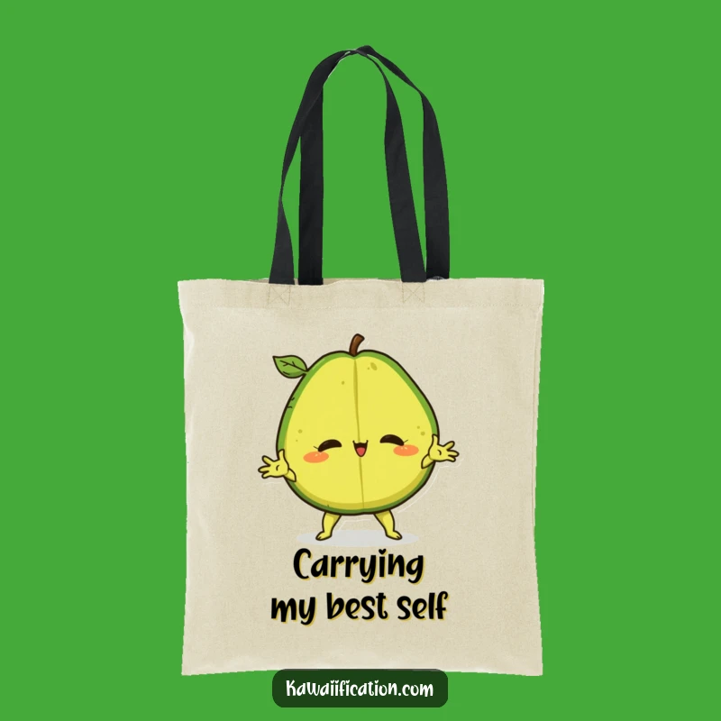 Funny Avocado Split Tote Bag: Durable Confident Fruit Carryall for a Hilarious Gift