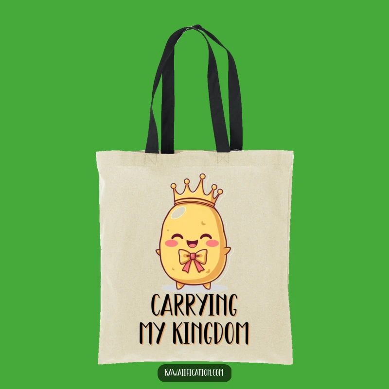 Funny Potato King Tote Bag: Carry Your Kingdom with Regal Style