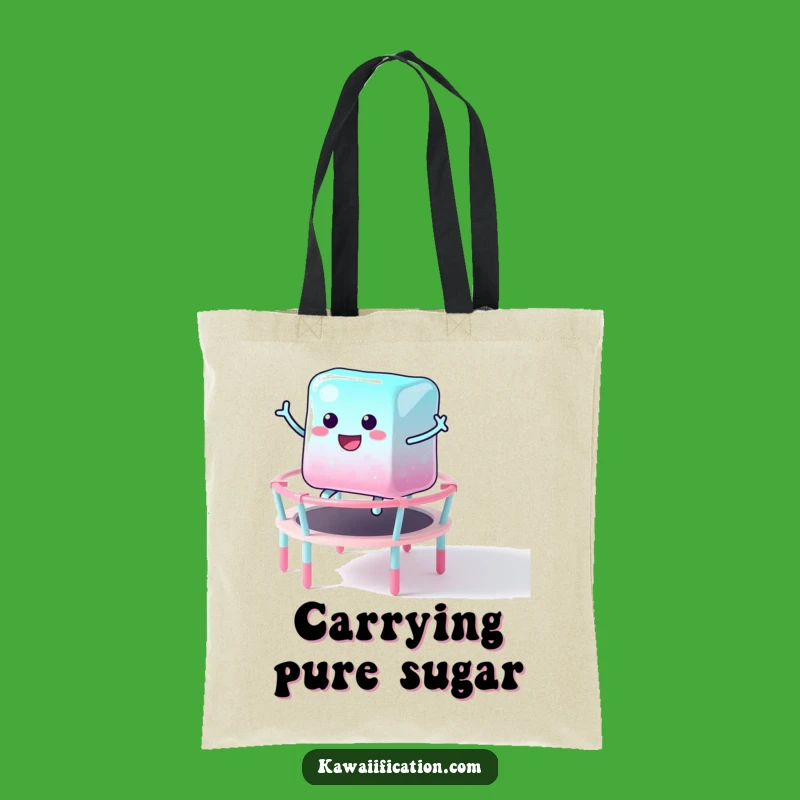 Funny Jelly Cube Candy Trampoline Tote Bag A Hilarious And Sweet Accessory For Everyday
