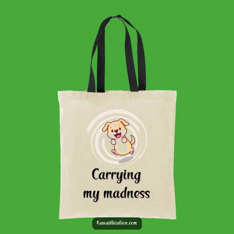 Funny Bewildered Dog Tote Bag - Spiral Carry-All, Great Humorous Gift
