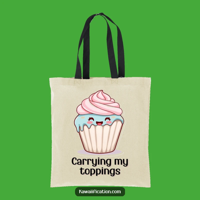 Funny Cupcake Dripping Tote Bag: Sweet Treat Carrier, Perfect Funny Gift