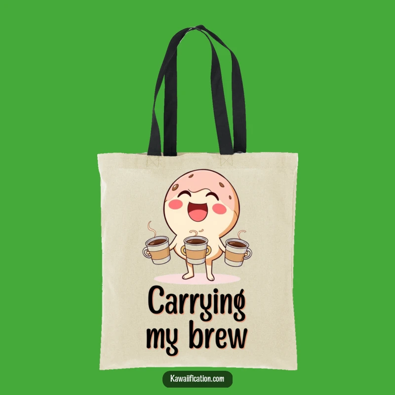 Funny Donut Juggling Tote Bag: Carry Your Coffee Break Fun
